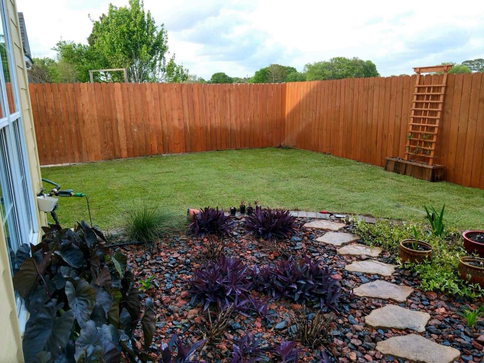 After Landscaping Rocks