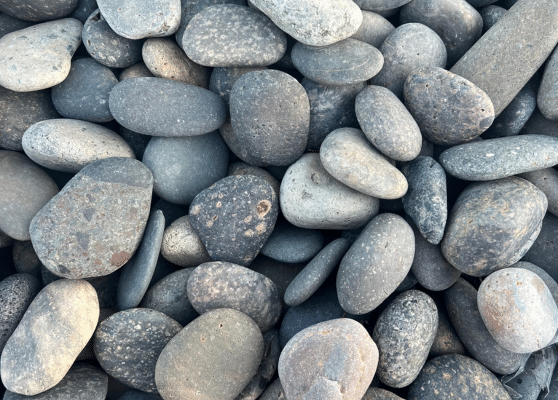 Small Black Mexican Beach Pebbles